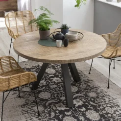 Artistiq Living Ronde Eettafel|Ronde Eettafel Lorence Mangohout, 120cm