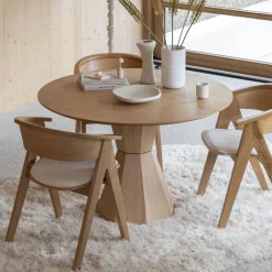 Zuiver Ronde Eettafel|Ronde Eettafel Lotus Eikenhout, 120cm