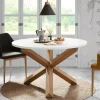 Kave Home Ronde Eettafel|Ronde Eettafel Lotus kleur Wit/Eiken