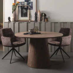 WOOOD Ronde Eettafel|Ronde Eettafel Maan 120cm, kleur Walnoot