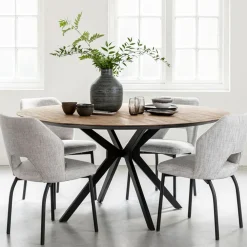 DTP Home Ronde Eettafel|Ronde Eettafel Metropole Teakhout Naturel