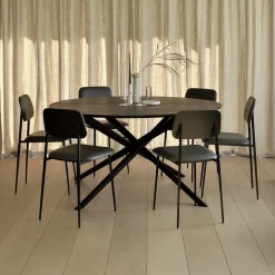 Ethnicraft Ronde Eettafel|Ronde Eettafel Mikado Gevernist Eikenhout, 150cm