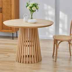 Artistiq Living Ronde Eettafel|Ronde Eettafel Nikkie Hevea hout, 100cm