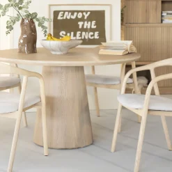 Eleonora Ronde Eettafel|Ronde Eettafel Nola Eikenhout, 130cm Naturel