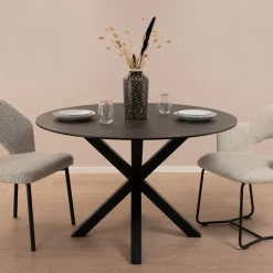 Sohome Ronde Eettafel|Ronde Eettafel Parker Keramiek 120cm, kleur Zwart