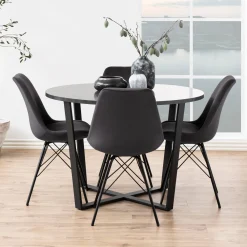 Bendt Marmeren Eettafel|Ronde Eettafel|Ronde Eettafel Per Marmerlook, Ø110cm