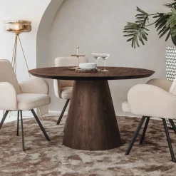 Tower Living Ronde Eettafel|Ronde Eettafel Premana Mangohout, kleur Bruin