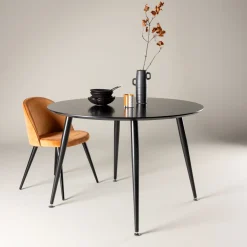 Nohr Ronde Eettafel|Ronde Eettafel Shaindy MDF, 115cm Zwart