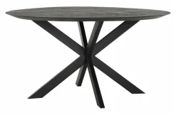 DTP Home Ronde Eettafel|Ronde Eettafel Shape Teakhout, kleur Zwart