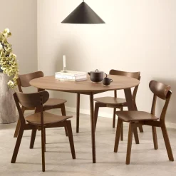 Bendt Ronde Eettafel|Ronde Eettafel Torkil Walnoot Bruin