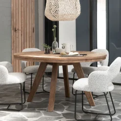 DTP Home Ronde Eettafel|Ronde Eettafel Tradition Teakhout, 140cm Naturel
