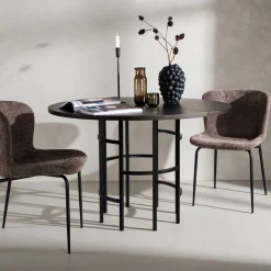 Nohr Ronde Eettafel|Ronde Eettafel Vu 115cm, kleur Mokka