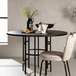 Nohr Ronde Eettafel|Ronde Eettafel Vu MDF, kleur Zwart