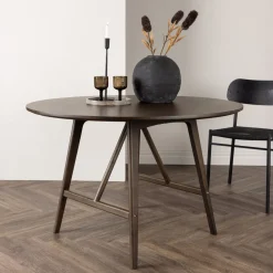 Nohr Ronde Eettafel|Ronde Eettafel Yolando Rubberhout, 100cm Donkerbruin