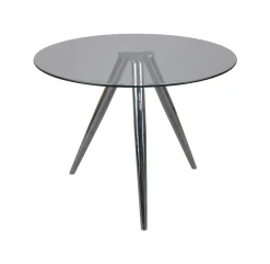 Artistiq Living Ronde Eettafel|Ronde Glazen Eettafel Shanna 100cm Metaal