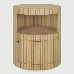 Ethnicraft Ladekasten|Ronde Ladekast Boomerang Geolied Eikenhout, kleur Naturel