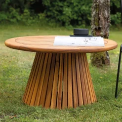 Nohr Loungetafels & Bijzettafels|Ronde Loungetafel Lanay Acaciahout, 70cm Naturel