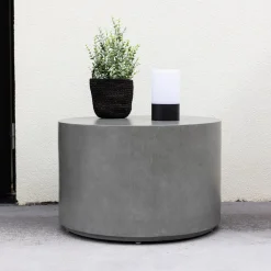 Nohr Loungetafels & Bijzettafels|Ronde Outdoor Bijzettafel Jorja 60cm, kleur Grijs