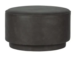 vtwonen Poefs & Hockers|Ronde Poef Coffee Eco-leer 60cm