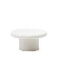 Kave Home Loungetafels & Bijzettafels|Ronde Salontafel|Ronde Salontafel Addaia Cement Wit