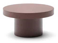 Kave Home Loungetafels & Bijzettafels|Ronde Salontafel|Ronde Salontafel Aiguablava Beton, kleur Terracotta