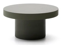 Kave Home Loungetafels & Bijzettafels|Ronde Salontafel|Ronde Salontafel Aiguablava Beton, kleur Donkergroen
