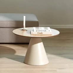 Bendt Ronde Salontafel|Ronde Salontafel Anemone Eiken, kleur Grijs Naturel