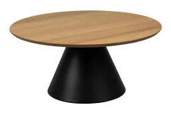 Bendt Ronde Salontafel|Ronde Salontafel Anemone Eiken, kleur Zwart Naturel