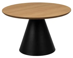 Bendt Ronde Salontafel|Ronde Salontafel Anemone Eiken, kleur Zwart Naturel