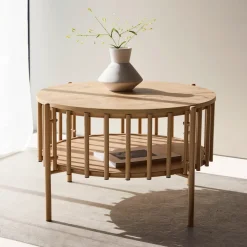 Nohr Ronde Salontafel|Ronde Salontafel Arwa 80cm, kleur Naturel