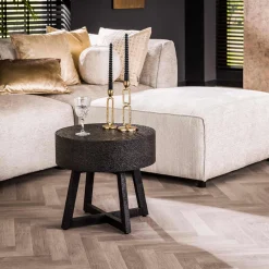 LifestyleFurn Ronde Salontafel|Ronde Salontafel Chanielle Liquid metal Ferro metallic