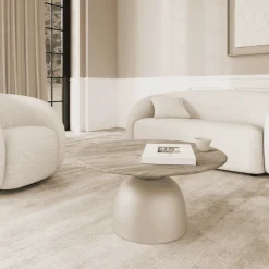 Bendt Ronde Salontafel|Ronde Salontafel Chardai Marmer, 80cm