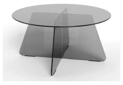 Bendt Glazen Salontafel|Ronde Salontafel|Ronde Salontafel Coutney Glas, 80cm