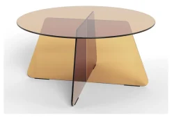 Bendt Glazen Salontafel|Ronde Salontafel|Ronde Salontafel Coutney Glas, 80cm