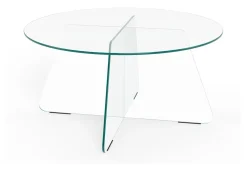 Bendt Glazen Salontafel|Ronde Salontafel|Ronde Salontafel Coutney Glas, 80cm