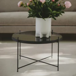 Zuiver Glazen Salontafel|Ronde Salontafel|Ronde Salontafel Cupid Glas, kleur Zwart