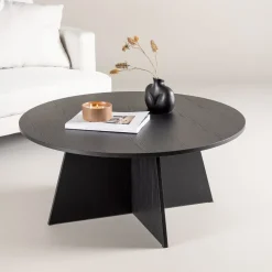 Nohr Ronde Salontafel|Ronde Salontafel Cynthiaann 100cm, kleur Zwart