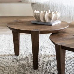 Eleonora Ronde Salontafel|Ronde Salontafel Davina Mangohout Bruin