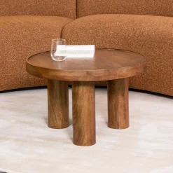 LABEL51 Ronde Salontafel|Ronde Salontafel Elly Mangohout Naturel