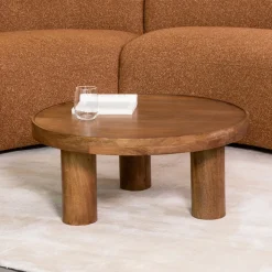 LABEL51 Ronde Salontafel|Ronde Salontafel Elly Mangohout Naturel