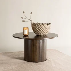 Nohr Ronde Salontafel|Ronde Salontafel Fionna 80cm, kleur Mokka