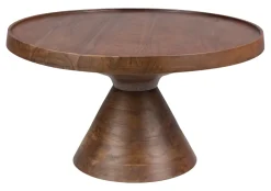 Zuiver Ronde Salontafel|Ronde Salontafel Floss Acaciahout, 60cm, kleur Walnoot