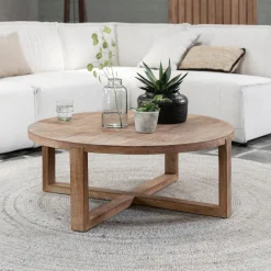 DTP Home Ronde Salontafel|Ronde Salontafel Icon Teakhout, 90cm Naturel