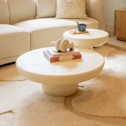 Sohome Salontafel Set|Ronde Salontafel|Ronde Salontafel Jake Set van 2 stuks, Beton