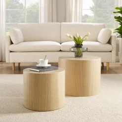 Artistiq Living Salontafel Set|Ronde Salontafel|Ronde Salontafel Jolyn MDF, Set van 2 stuks