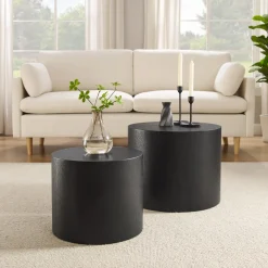 Artistiq Living Salontafel Set|Ronde Salontafel|Ronde Salontafel Jolyn MDF, Set van 2 stuks