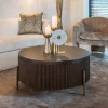 Richmond Interiors Ronde Salontafel|Ronde Salontafel Luxor Eiken, Ø95cm, kleur donkerbruin