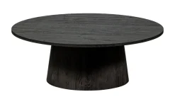 WOOOD Ronde Salontafel|Ronde Salontafel Maan MDF Donkerbruin