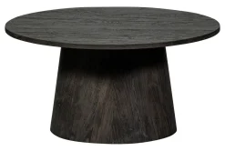 WOOOD Ronde Salontafel|Ronde Salontafel Maan MDF Donkerbruin