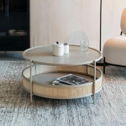 ZILT Ronde Salontafel|Ronde Salontafel Maddie Rotan